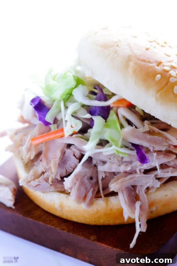 Slow Cooker Apple Cider Pulled Pork | gimmesomeoven.com