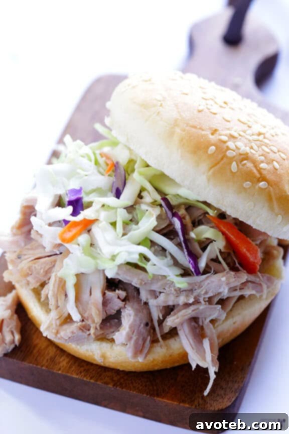Slow Cooker Apple Cider Pulled Pork | gimmesomeoven.com