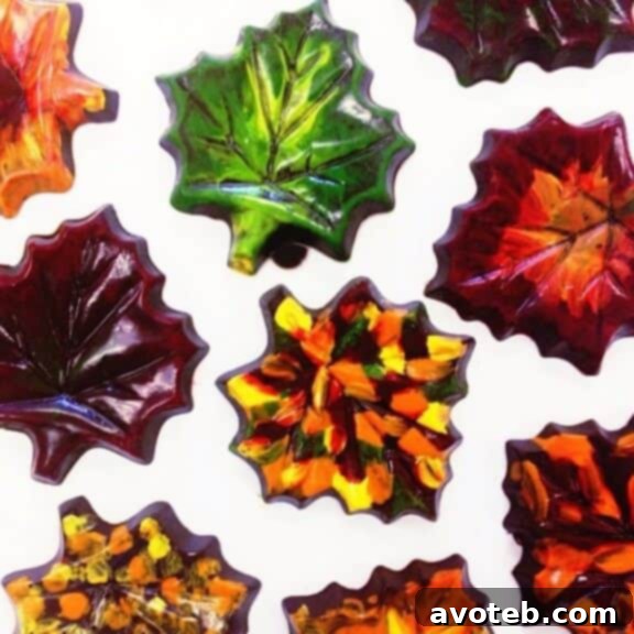 Personalized chocolate leaves created at Harry & David