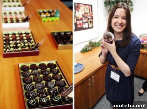 Bloggers participating in an official Harry & David chocolate tasting