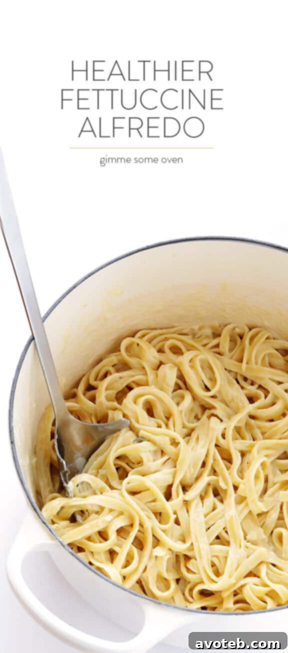 Close up of Skinny Fettuccine Alfredo on a fork