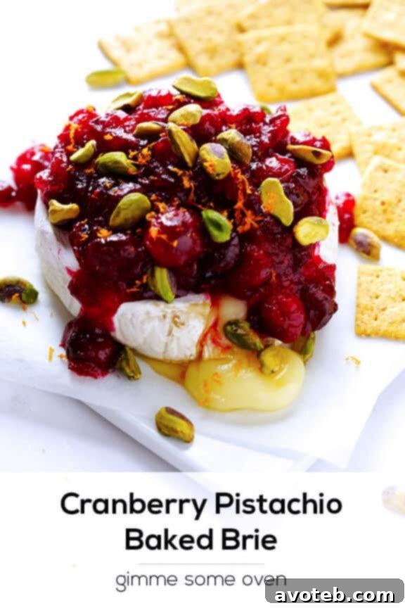 Cranberry Pistachio Baked Brie Recipe A festive spread featuring Cranberry Pistachio Baked Brie, ready for holiday guests.