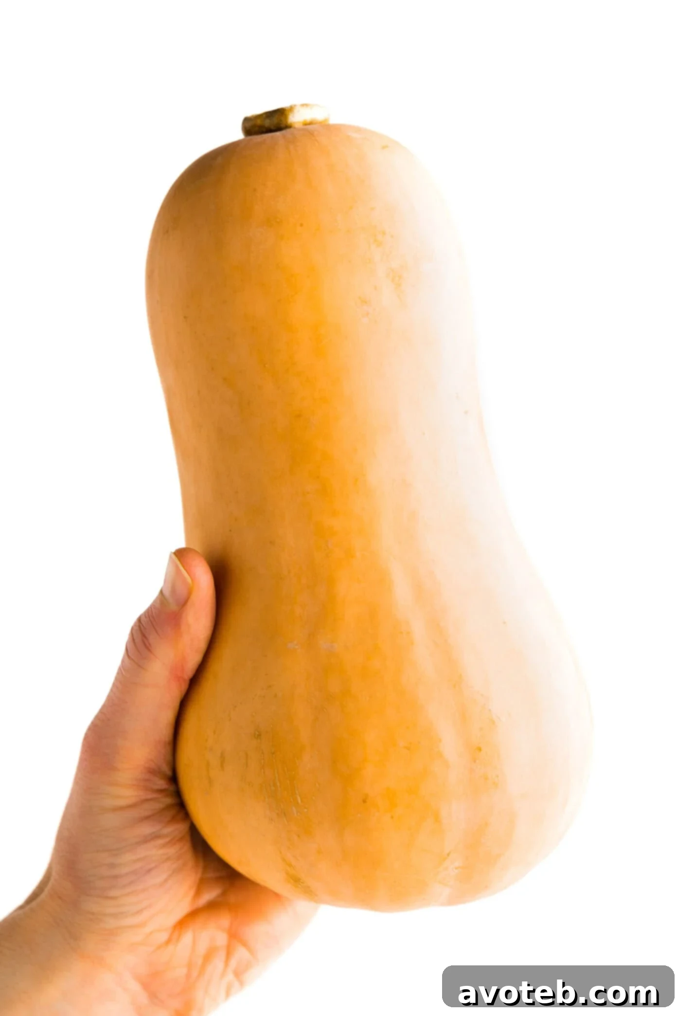 A beautifully halved butternut squash showcasing its rich orange interior and the seeds ready for scooping, indicating freshness.