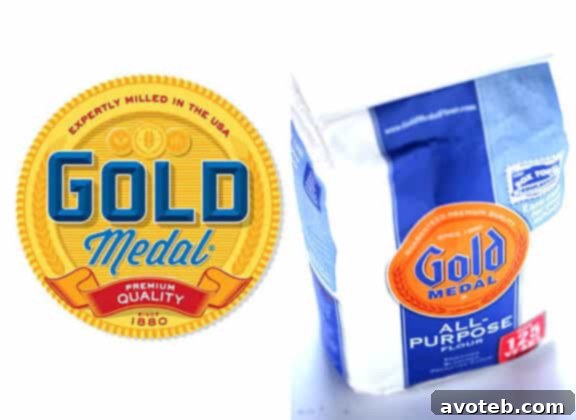 Decadent Chocolate Peanut Butter Cupcakes 2 Bag of Gold Medal All-Purpose Flour, essential for baking.