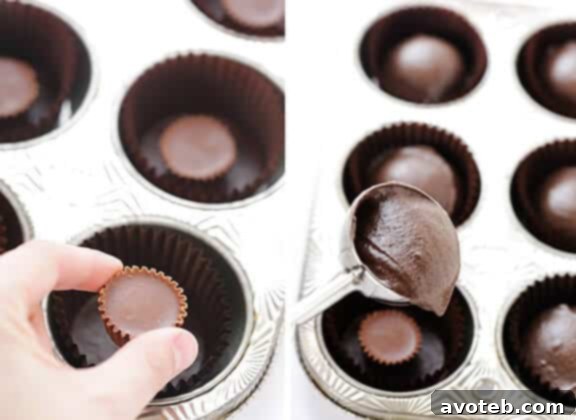 Chocolate Cupcake Batter Rich dark chocolate cupcake batter in a mixing bowl.