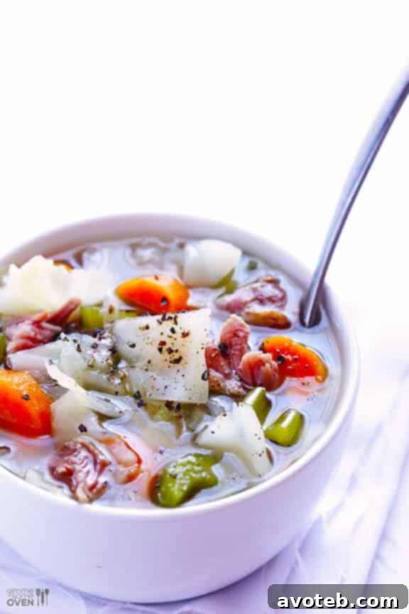 Cabbage & Ham Soup | gimmesomeoven.com