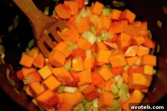 Bowl of Butternut Squash and Crab Bisque garnished