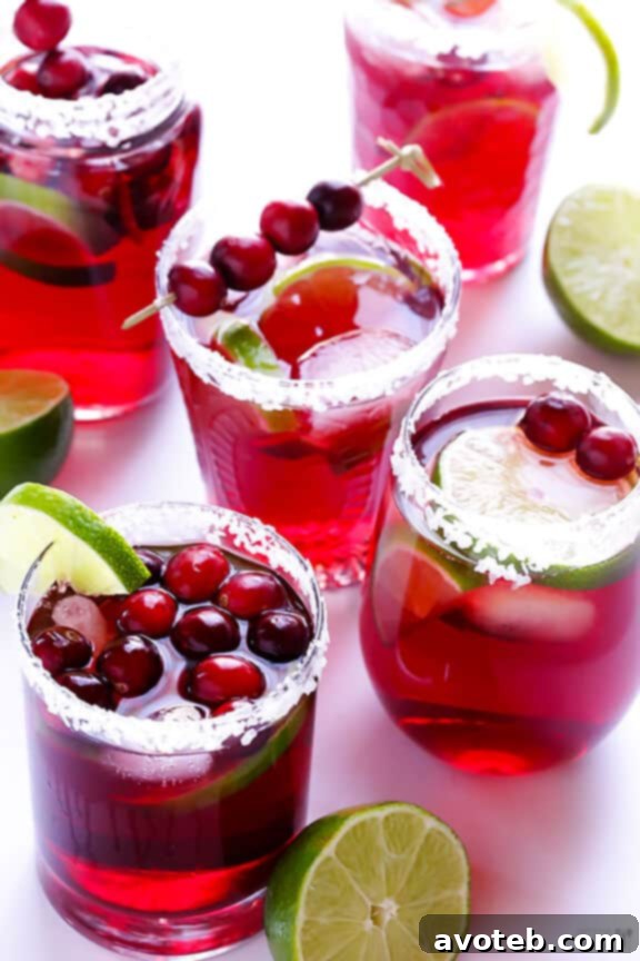 Cranberry Margaritas Recipe: A festive and easy-to-make drink perfect for the holidays. | gimmesomeoven.com