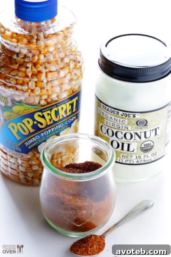 Stovetop Popcorn Preparation Popping corn kernels in coconut oil
