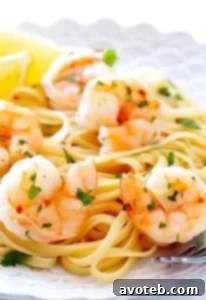 Skinny Shrimp Scampi Recipe with Lemon and Garlic