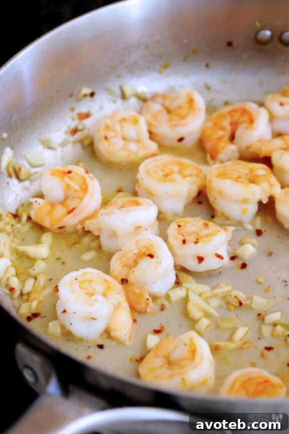 Serving Skinny Shrimp Scampi on its Own or with Pasta