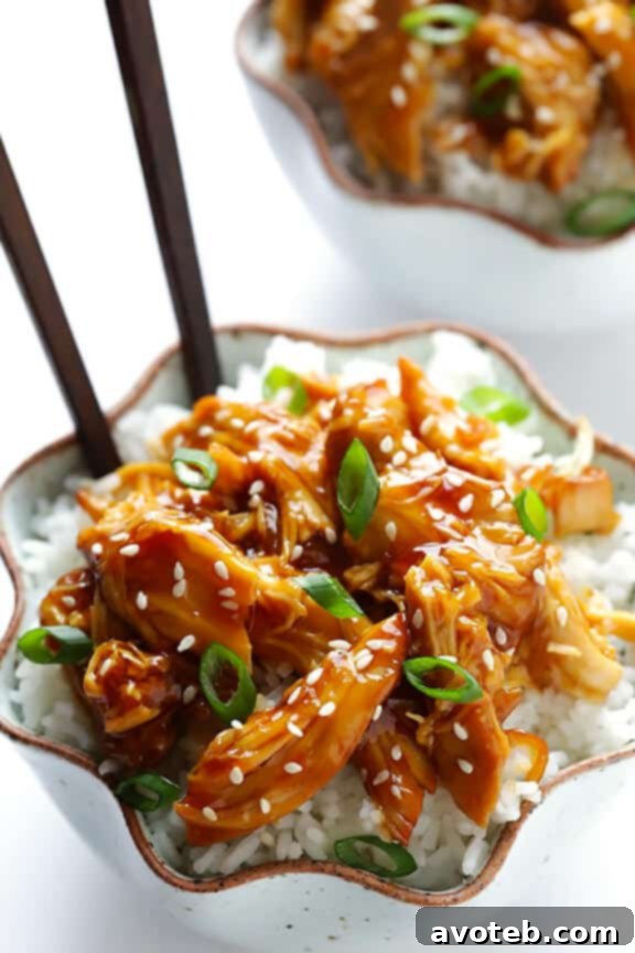 Luscious Slow Cooker Teriyaki Chicken with Honey Glaze | gimmesomeoven.com