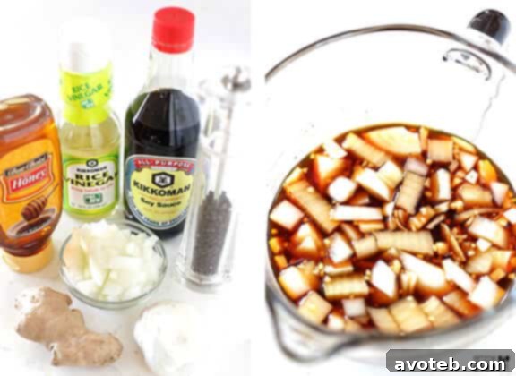 Preparing Homemade Teriyaki Sauce for Slow Cooker Chicken | gimmesomeoven.com
