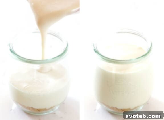 Adding Cheesecake Filling to Graham Cracker Crust
