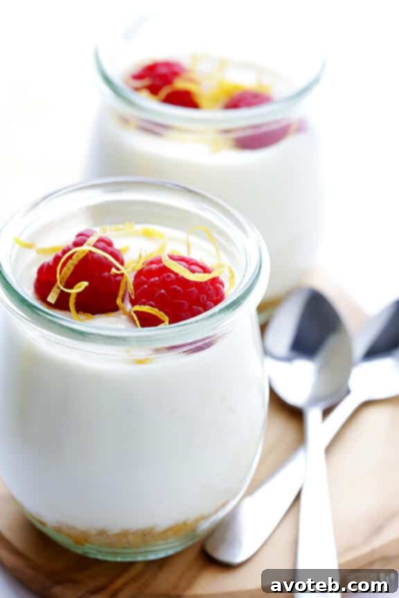 Lighter No-Bake Cheesecake Ready to Serve