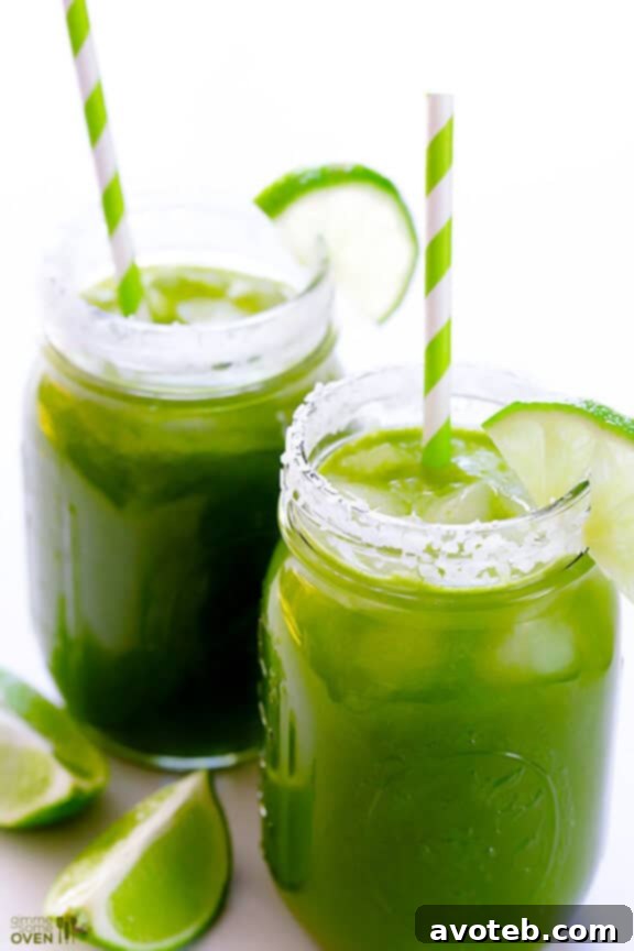 Simple Green Margarita Recipe with Fresh Green Juice