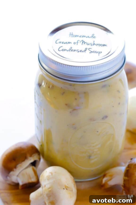 Benefits of Homemade Cream of Mushroom Soup Why Choose Homemade Condensed Cream of Mushroom Soup? Healthier, tastier, and made with simple, natural ingredients you can pronounce.