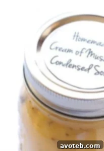 Homemade Condensed Cream of Mushroom Soup