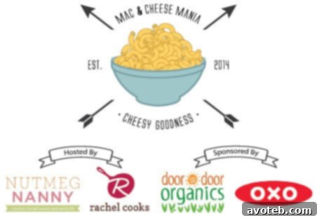 Mac and Cheese Mania logo.