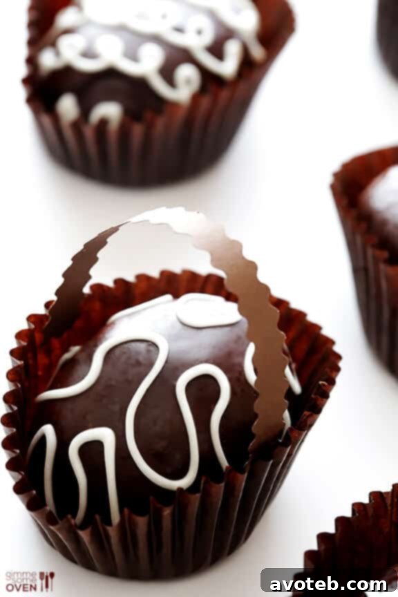 Easter Egg Oreo Truffles presented in a charming cupcake liner 'Easter basket' for an extra cute touch.