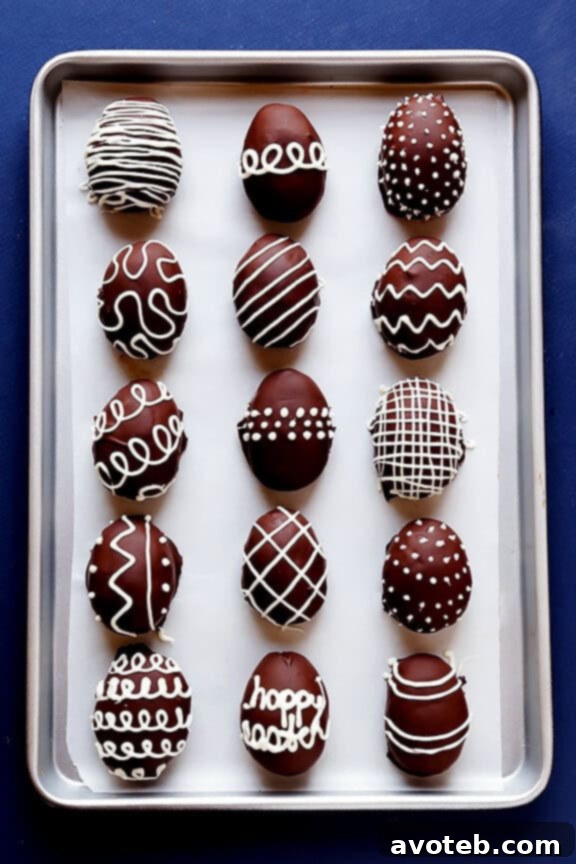 An array of simple, versatile, and classy Easter Egg Oreo Truffles, ready for serving or gifting.