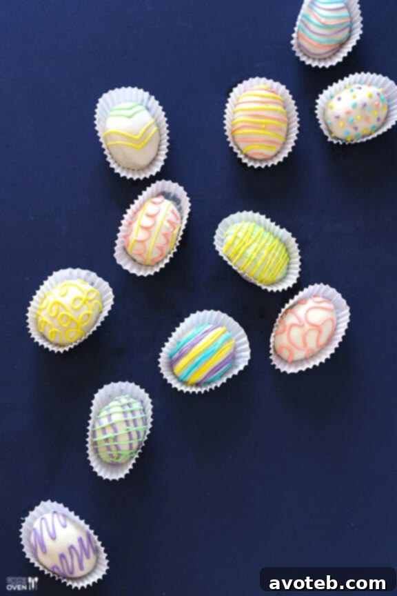 Final Display of Golden Oreo Easter Egg Truffles