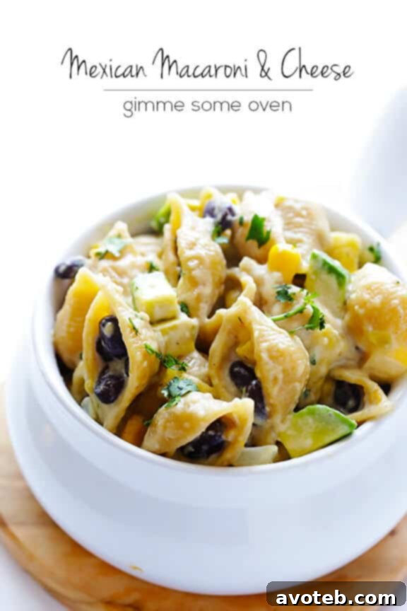 Another view of the delicious Mexican Macaroni and Cheese