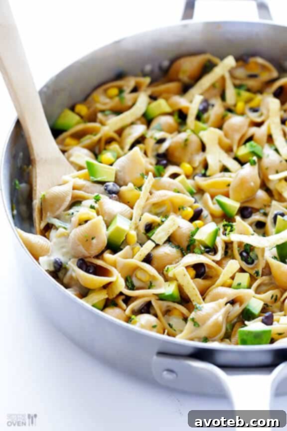 Close-up of Mexican Macaroni and Cheese ready to be served