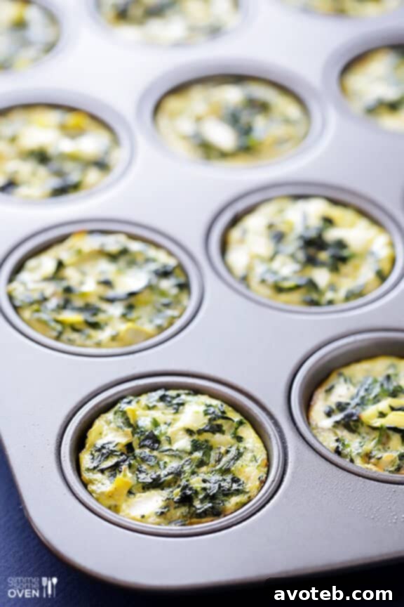Baked Spinach Artichoke Quiche Cups Fresh from the Oven