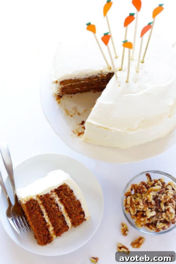Delicious Vegan Gluten-Free Carrot Cake with creamy dairy-free frosting, perfect for celebrations.