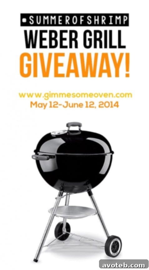 Weber Grill Giveaway and Delicious Shrimp Scampi Skewers