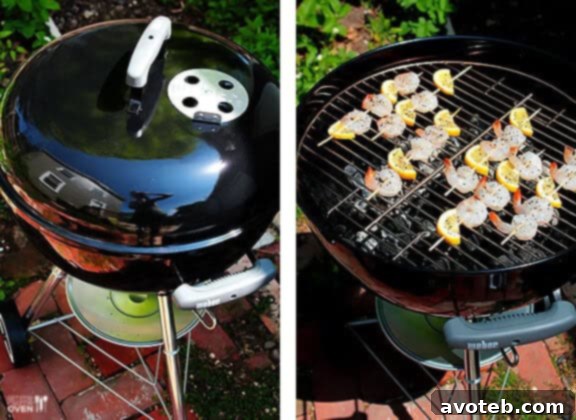 Grilled Shrimp Scampi Skewers with Lemon and Parsley