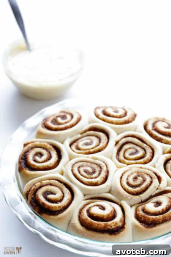 Warm Brown Butter Cinnamon Rolls fresh from the oven, ready for frosting.