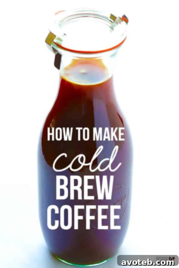 Enjoying a glass of delicious homemade cold brew coffee