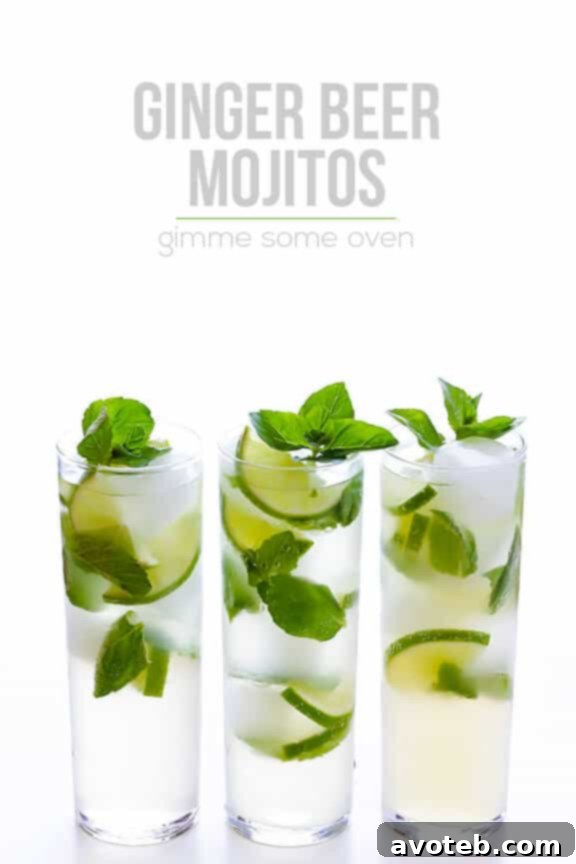 Final shot of the Ginger Beer Mojito, a truly refreshing and easy summer drink