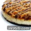 Samoa Cheesecake, inspired by Girl Scout cookies.