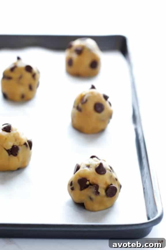 Shaping cookie dough balls