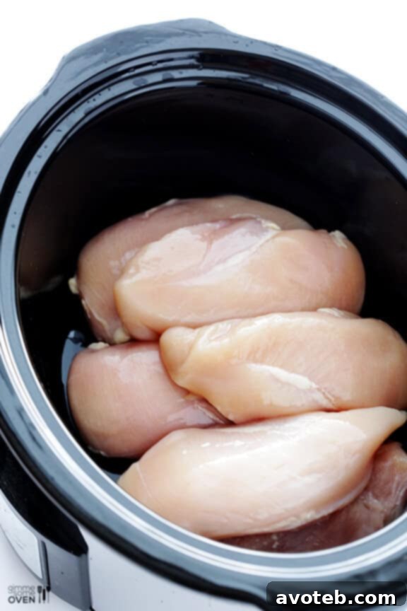 4-Ingredient Slow Cooker Salsa Verde Chicken | gimmesomeoven.com #recipe