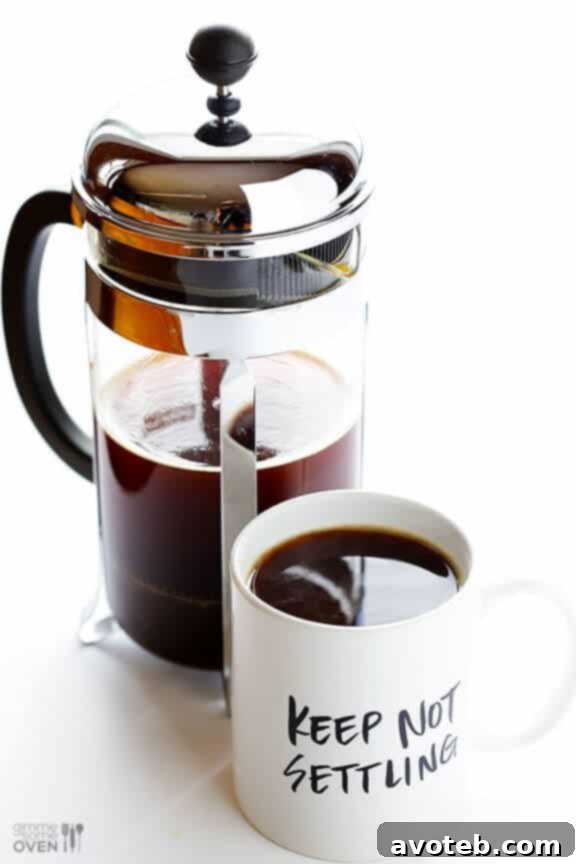 French Press Coffee -- learn how to make perfect French press coffee with this step-by-step tutorial | gimmesomeoven.com #howto