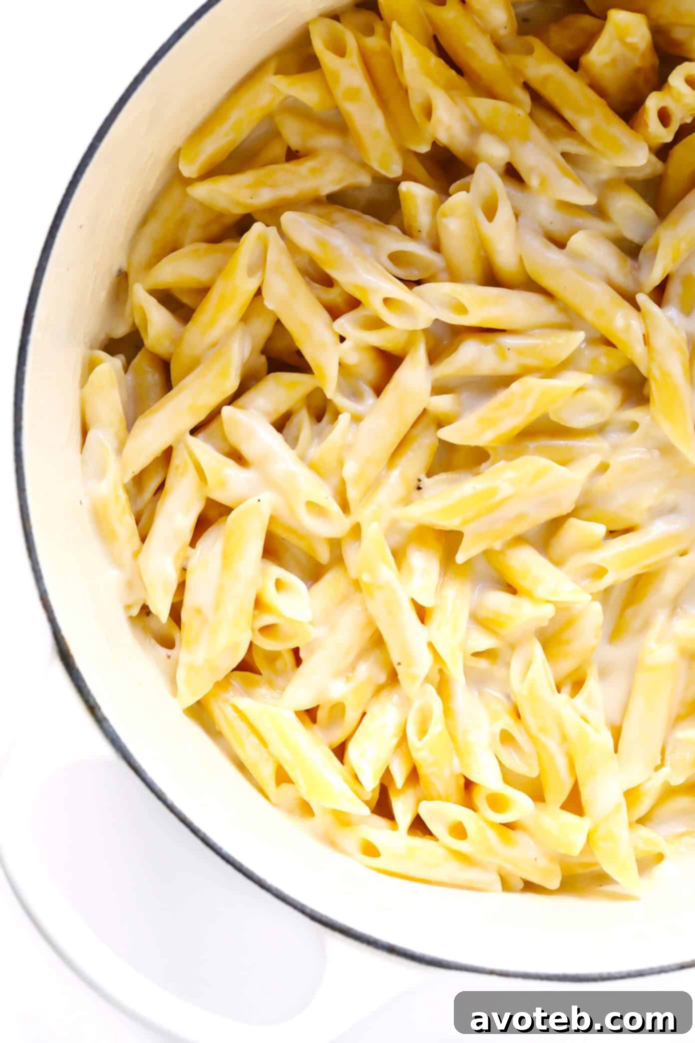 Creamy Chicken Ziti Bake 5 Creamy Alfredo Pasta before baking