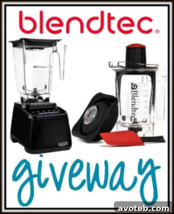 Enter to win a Blendtec Designer 625 Blender + Wildside Jar!