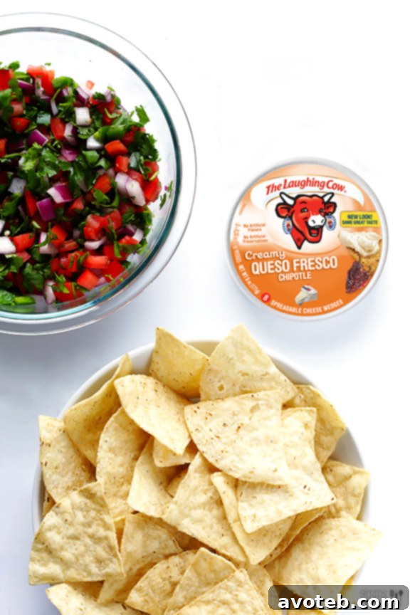 The Laughing Cow Queso Fresco & Chipotle cheese wedges used for Pico Nacho Bites.