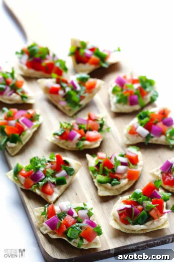 Ingredients for Pico Nacho Bites laid out: chips, cheese, and fresh pico de gallo.