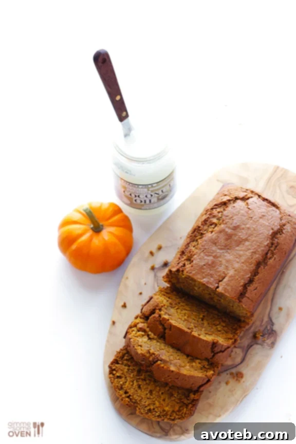 Freshly Baked Coconut Oil Pumpkin Bread