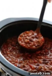 Classic Slow Cooker Chili with toppings