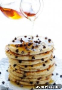Guiltless Chocolate Chip Pancakes