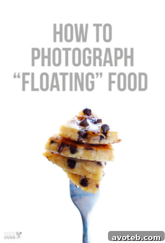 Indulge in Guilt-Free Chocolate Chip Pancakes Plus a Cookbook Giveaway 9 Tutorial: How to Photograph Floating Food for Creative Food Photography