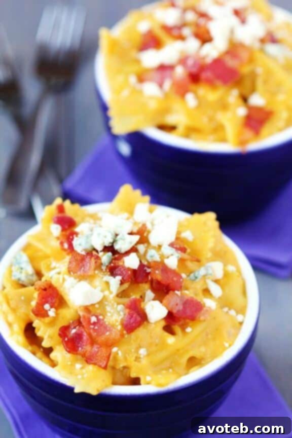 Butternut Squash, Bacon and Blue cheese Mac & Cheese | Gourmet Macaroni Cheese