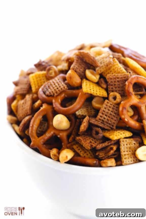 Effortless Slow Cooker Party Mix 9 Irresistible Slow Cooker Chex Mix, perfect for snacking.