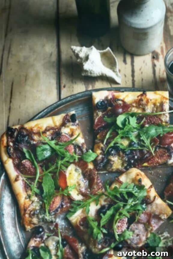 Waiheke Pizza with Figs, Grapes, Blue Cheese & Prosciutto | fromthekitchen.co.nz - an exotic and flavorful fall pizza with a unique combination of fruits and cheeses.